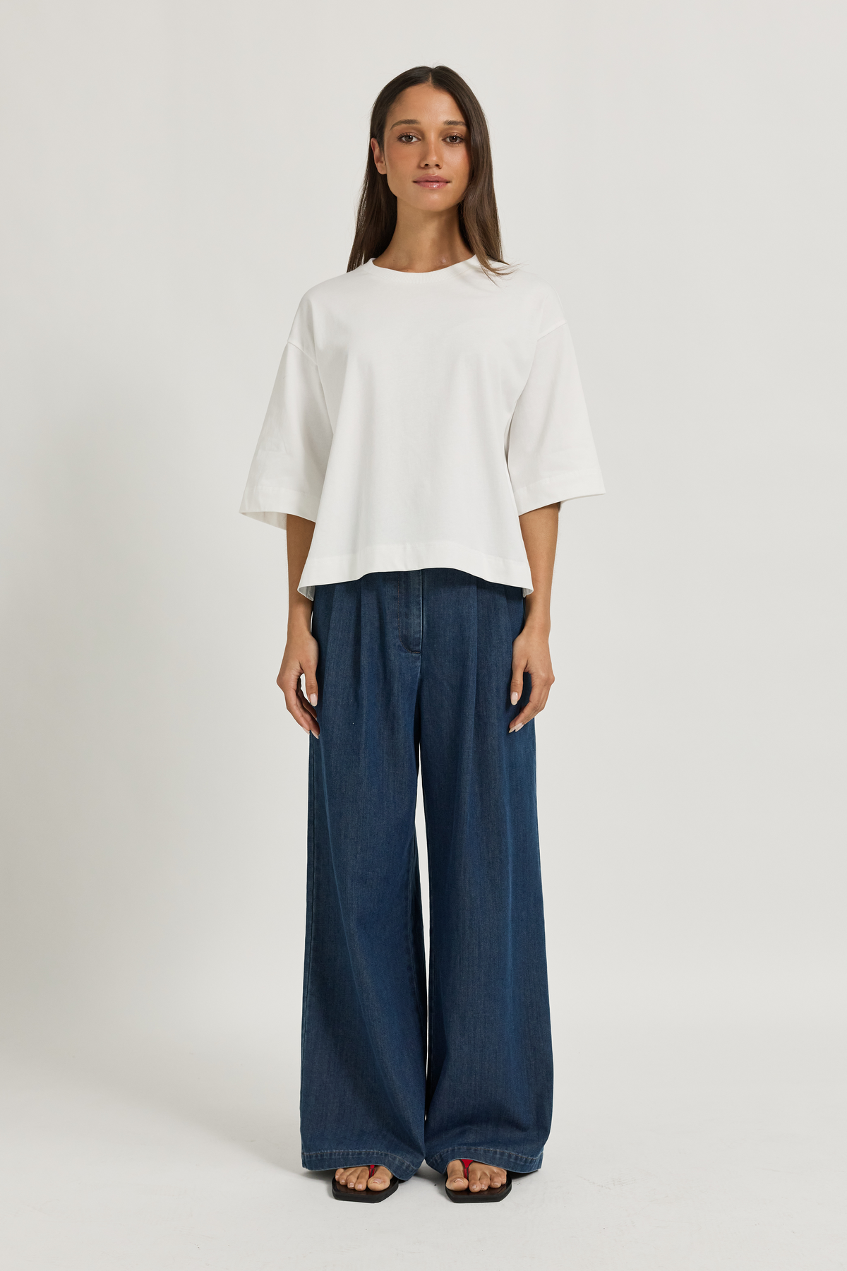Oslo Wrap Side Tee - White