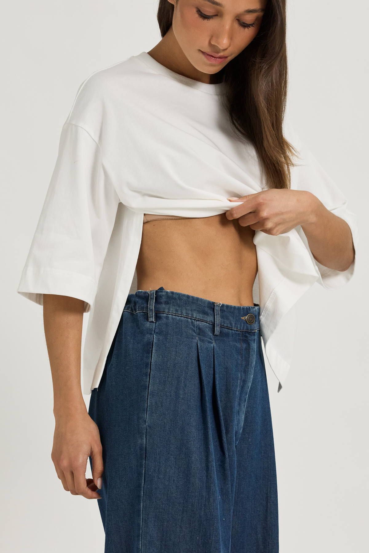 Oslo Wrap Side Tee - White