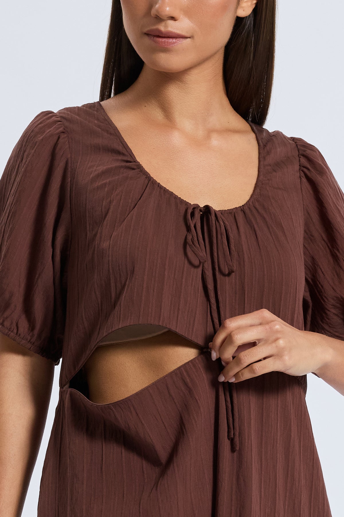 Joan Babydoll Maxi Dress - Chocolate