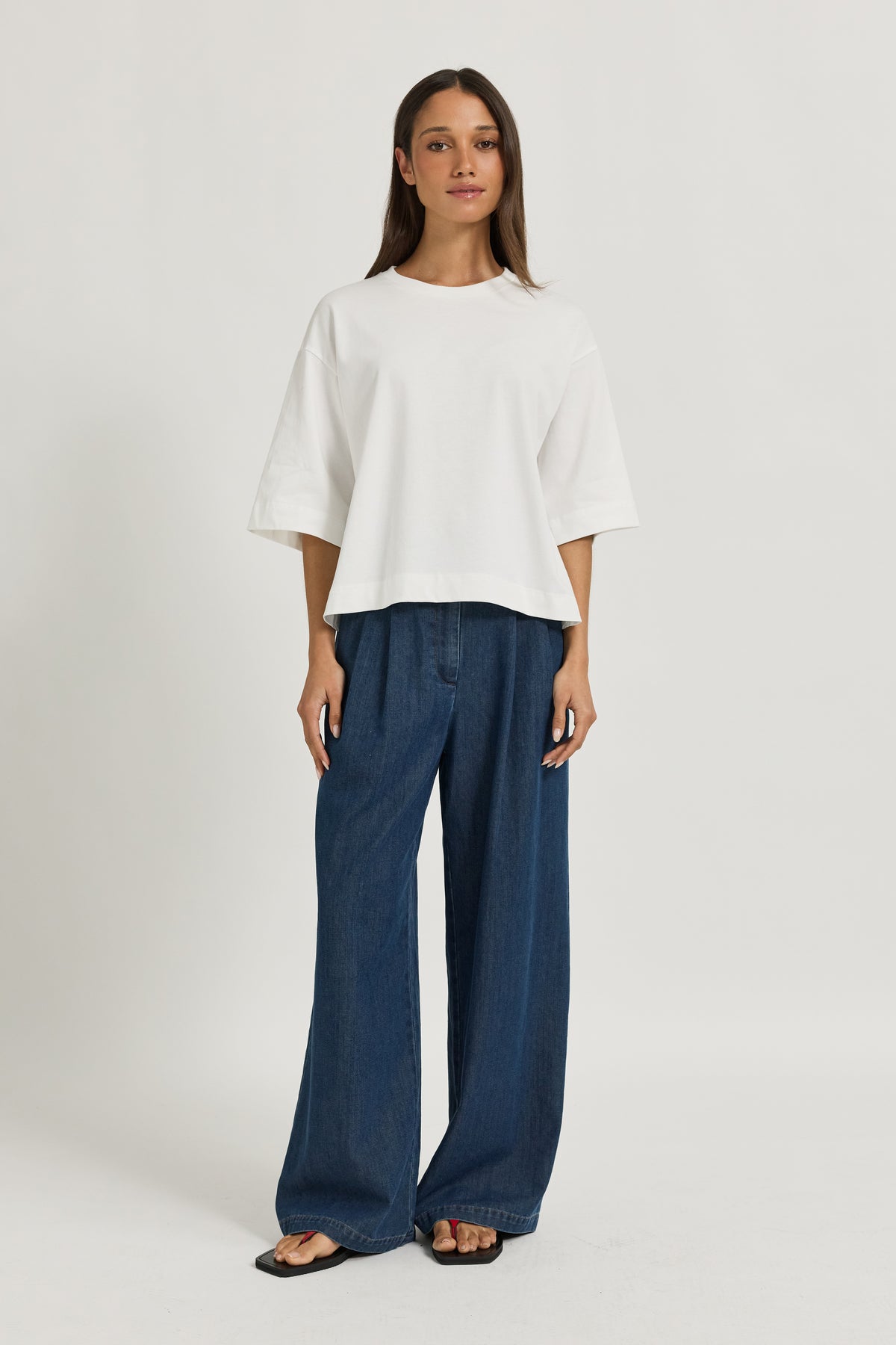 Oslo Wrap Side Tee - White