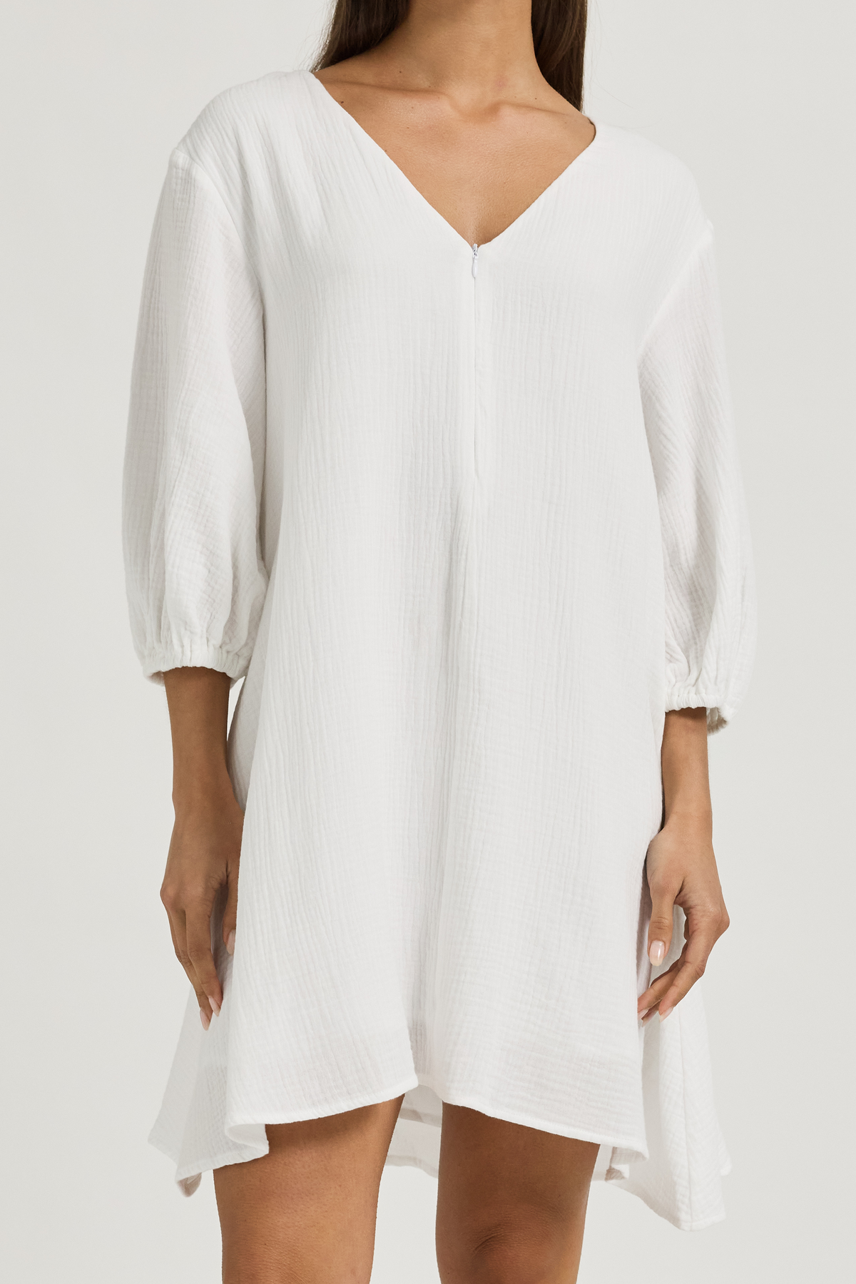 Soma Cotton Mini Dress - White