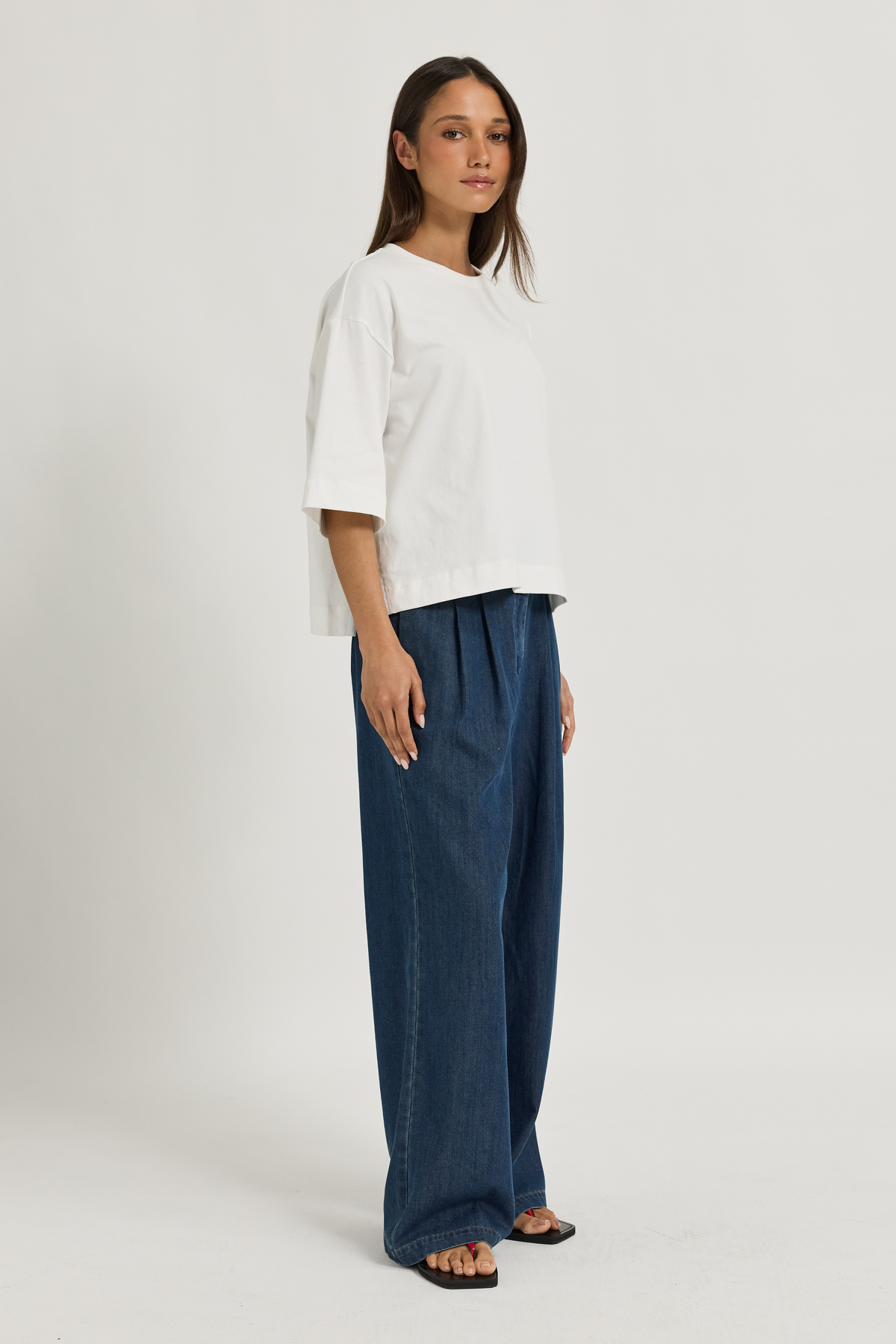Oslo Wrap Side Tee - White