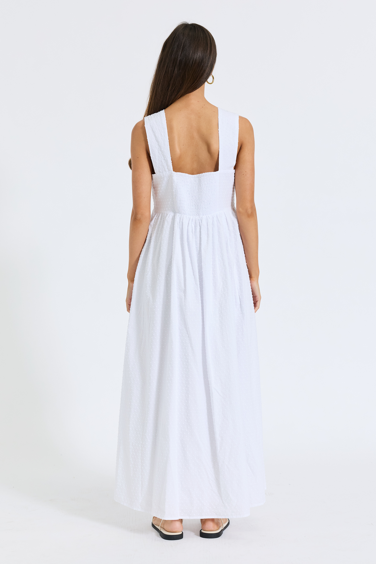 Portia Tie-Front Babydoll Dress - White