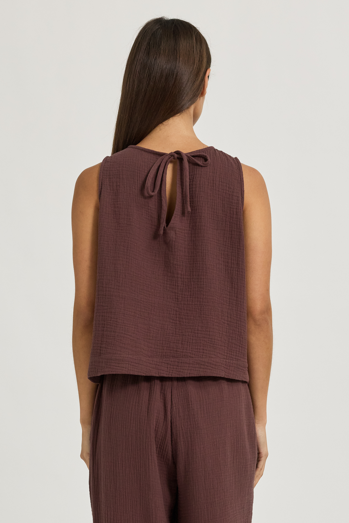 Reese Reversible Wrap Top - Chocolate