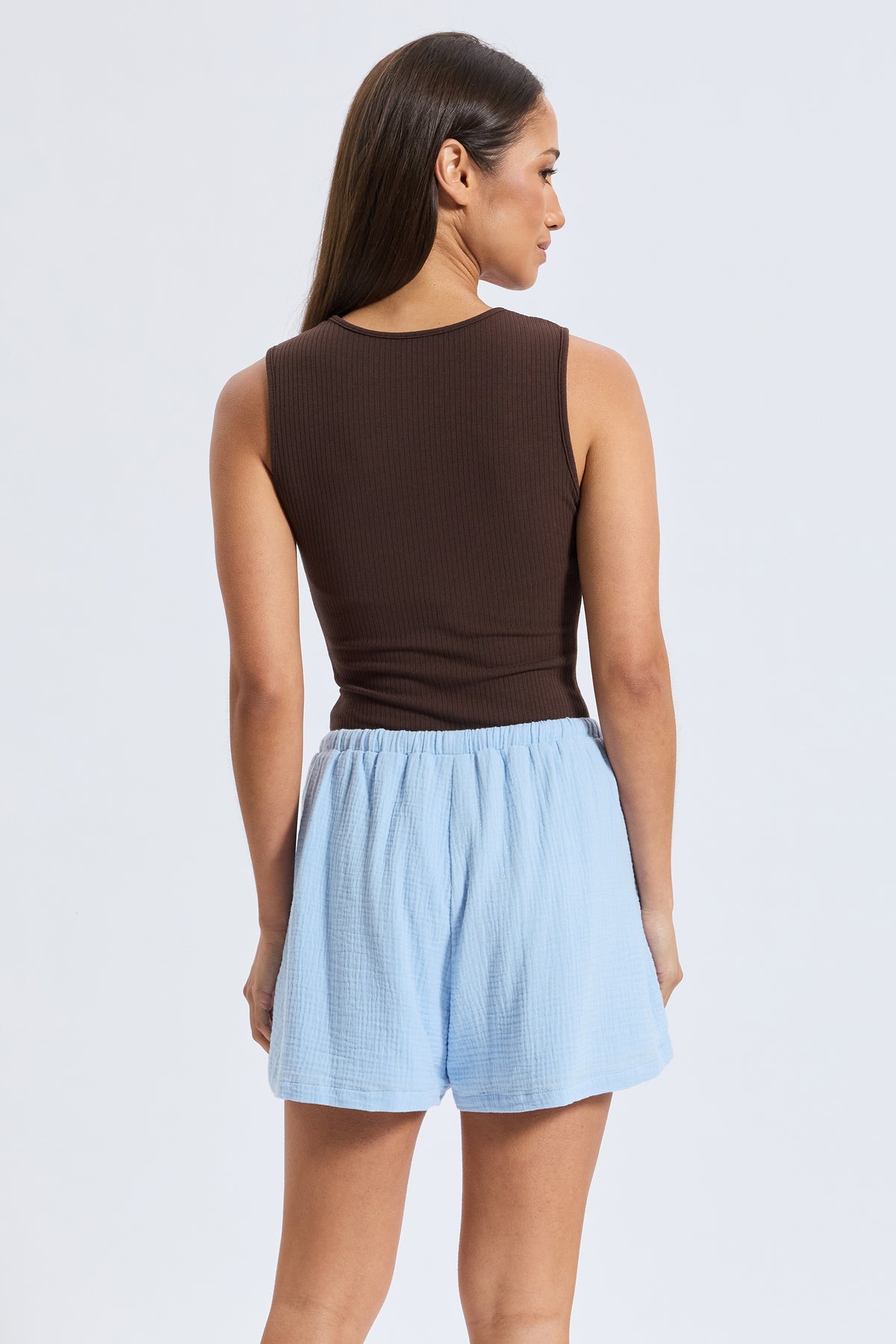 Betty Cotton Swing Short - Blue