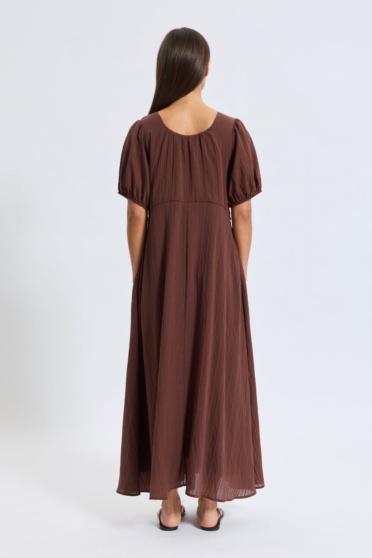 Joan Babydoll Maxi Dress - Chocolate