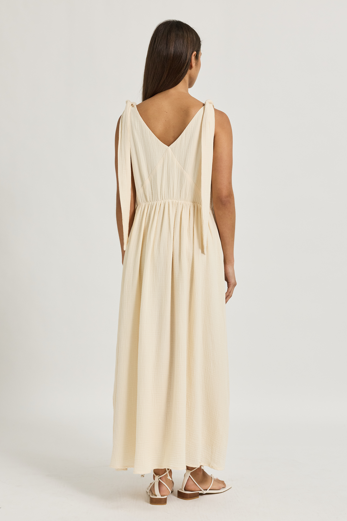 Raya Babydoll Maxi Dress - Buttercream