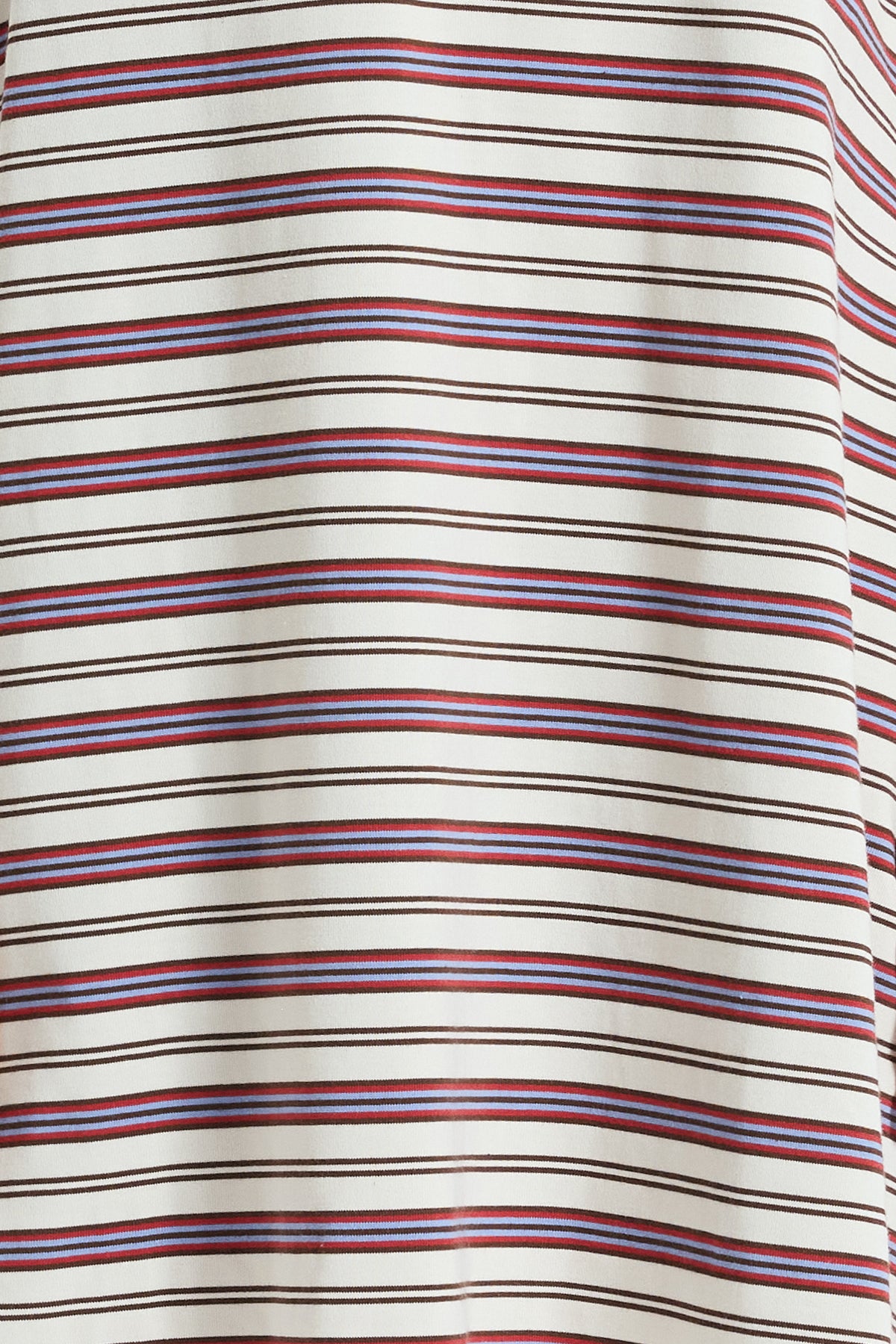 Poppy Stripe Jersey Dress - Cream / Chocolate / Red