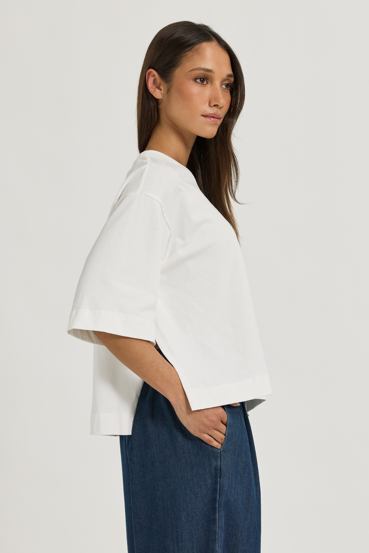 Oslo Wrap Side Tee - White