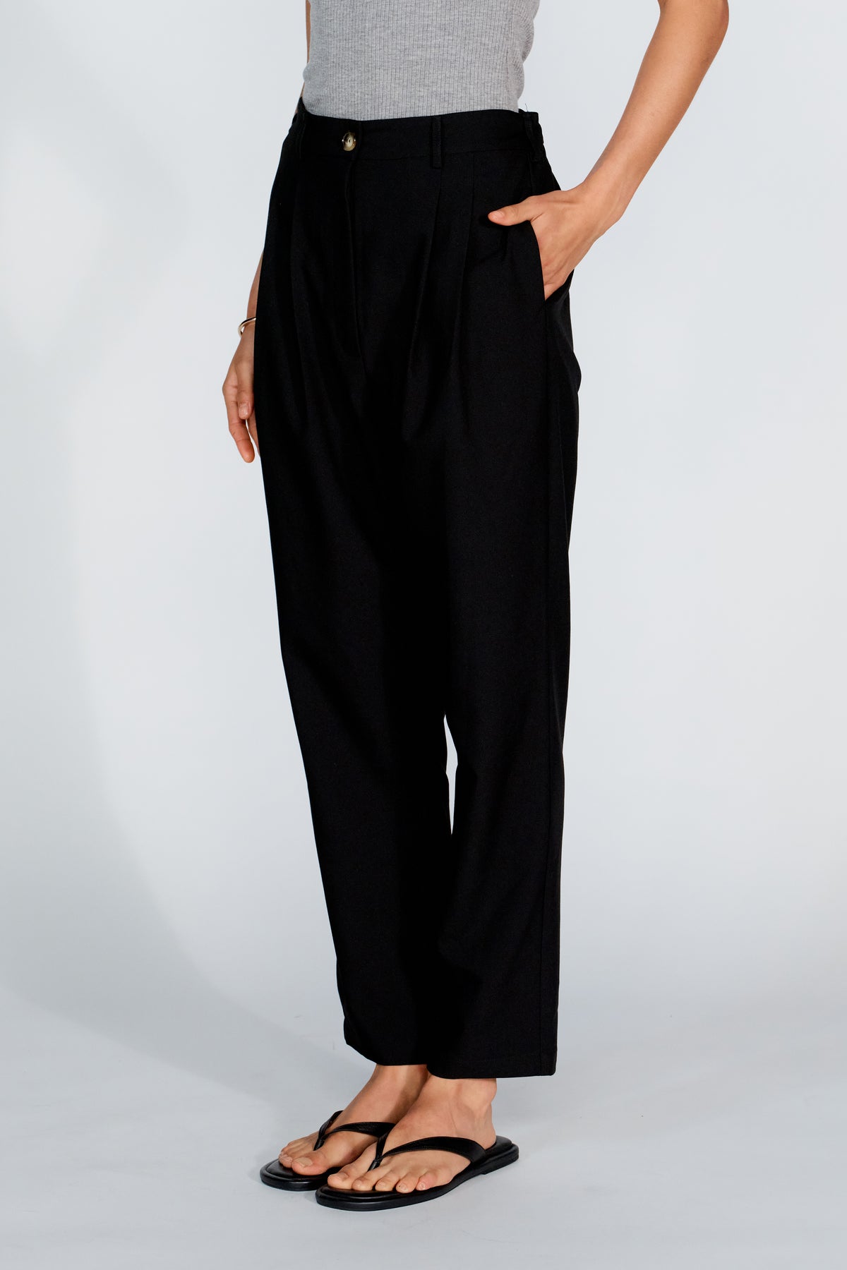 Sadie Adjustable Tailored Trouser - Black