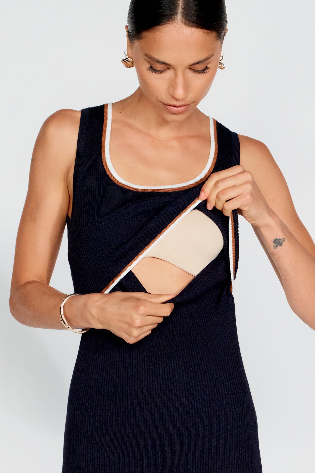 Rowe Knit Scoop Tank Dress - Navy