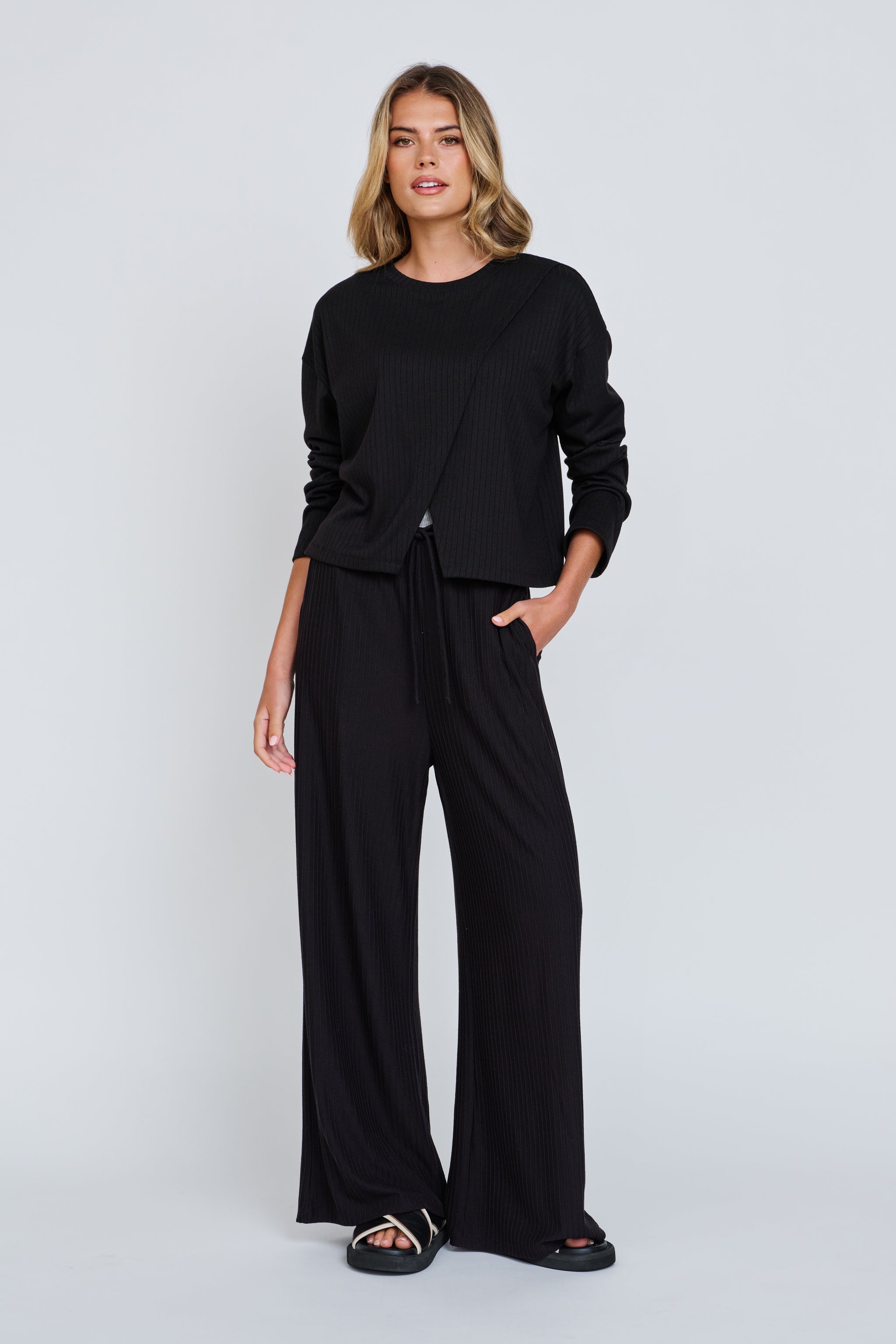 Black Wide Leg Maternity Pants – Apero Label