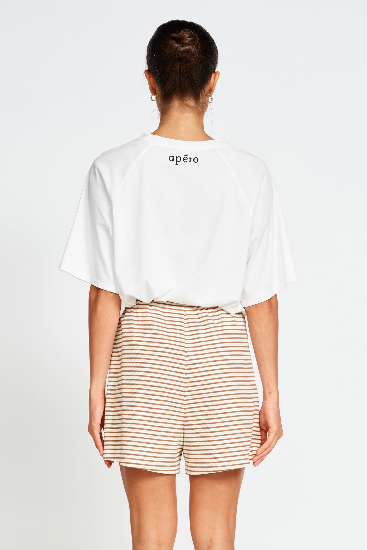 Ivy Stripe Short - Cream / Tan