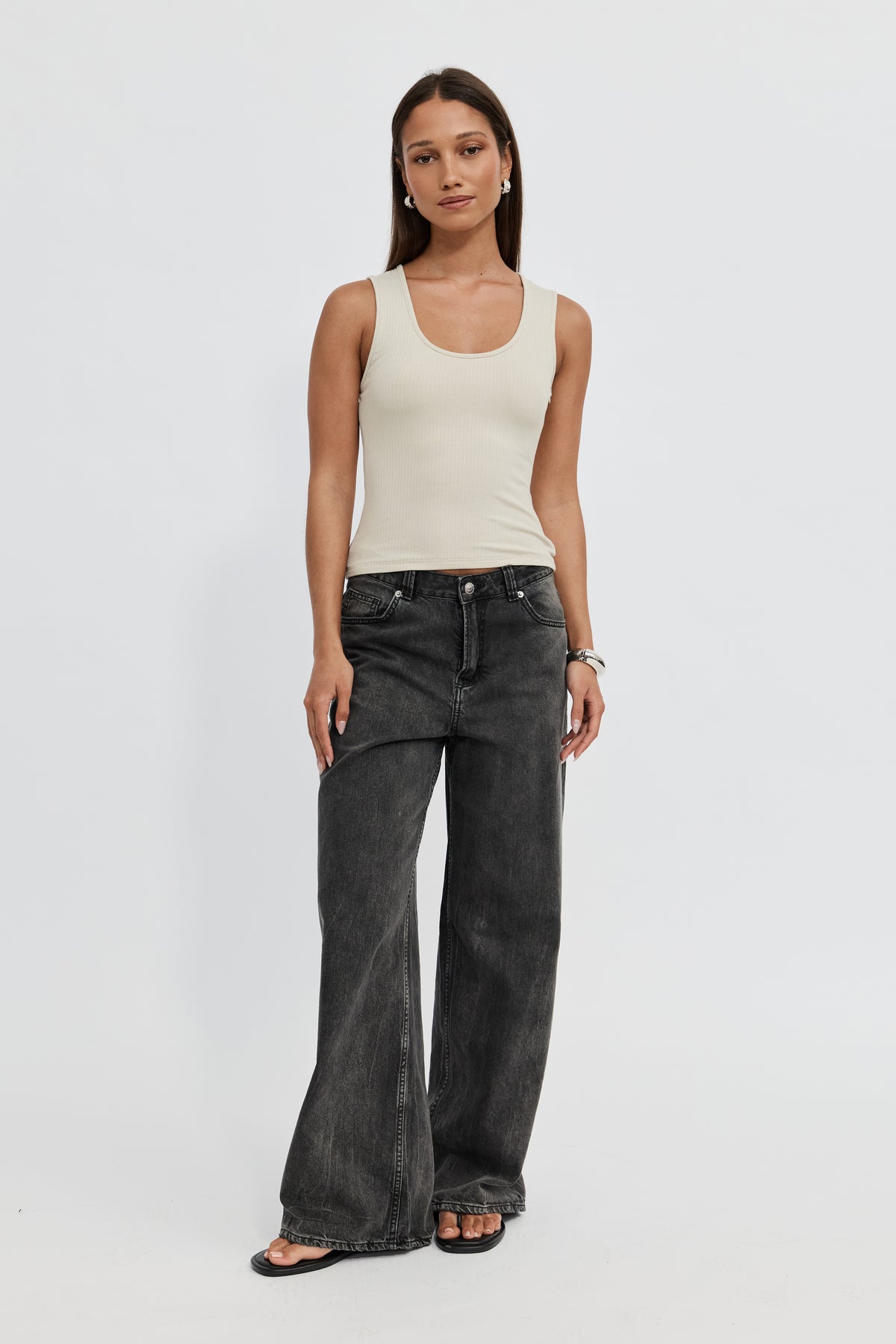 Esta Reversible Ribbed Scoop Neck Tank - Sage
