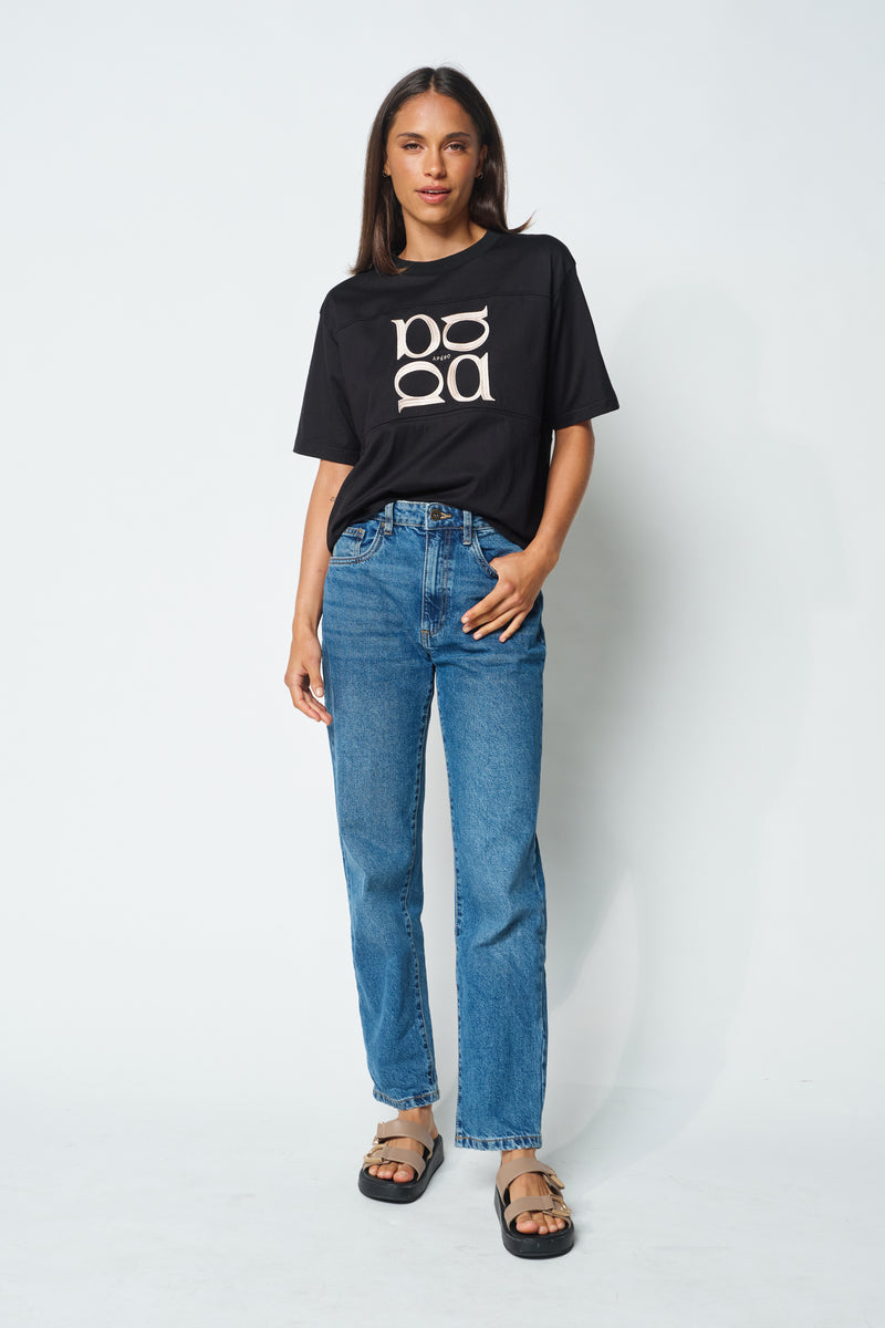 Black Breastfeeding Friendly Logo Tee