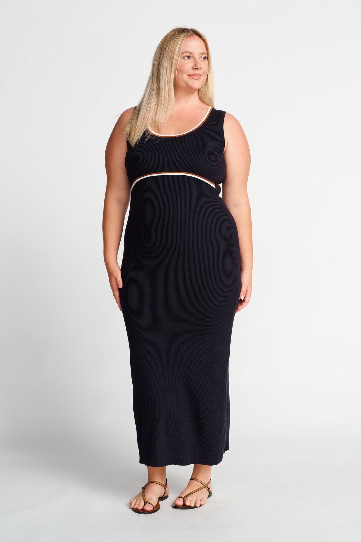 Rowe Knit Scoop Tank Dress - Navy