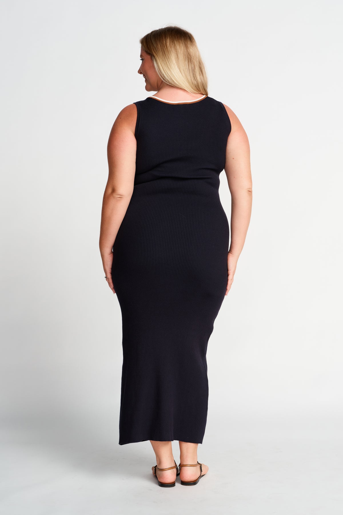 Rowe Knit Scoop Tank Dress - Navy