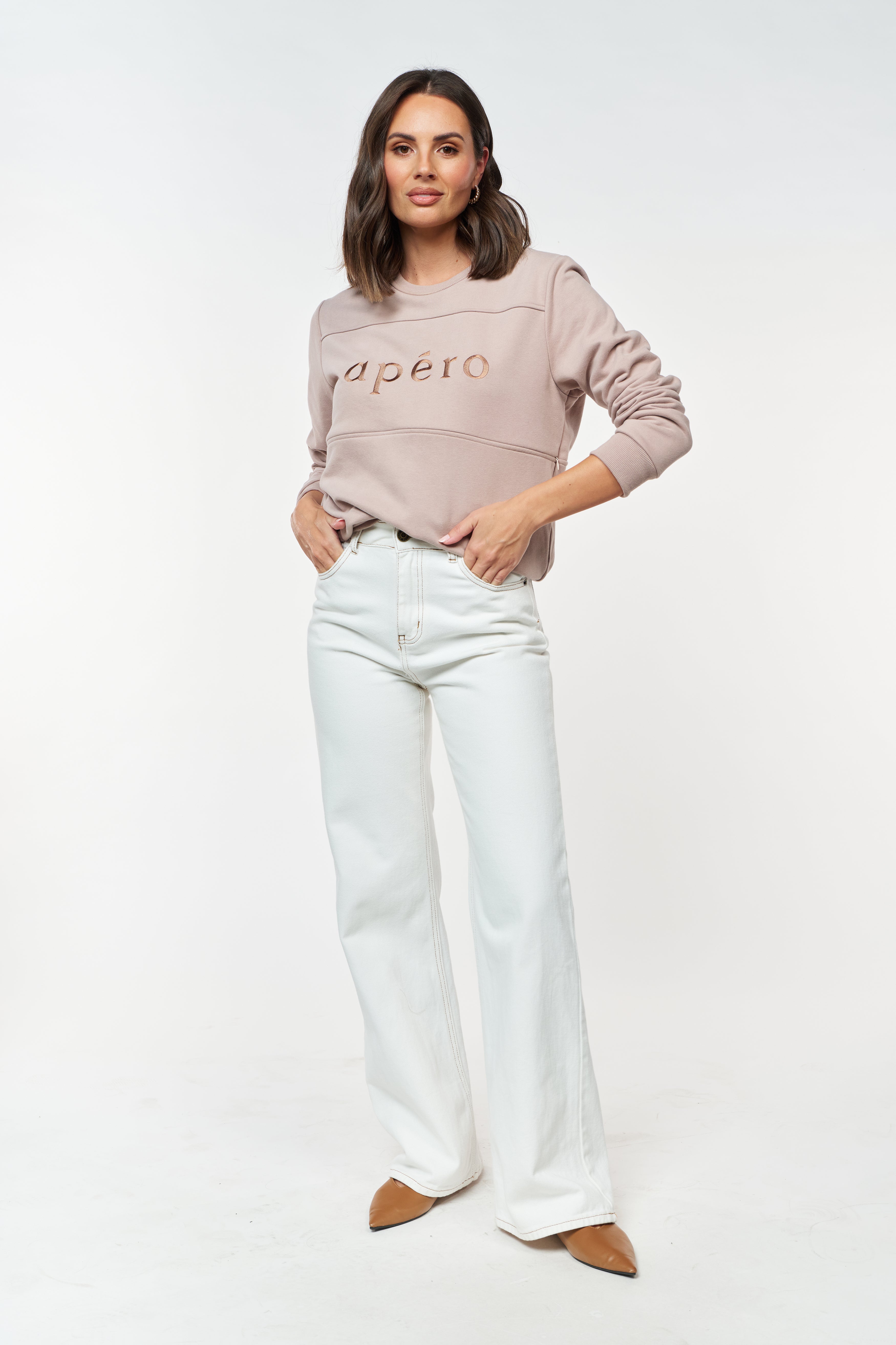 Light Pink Breastfeeding Friendly Jumper Apero Label