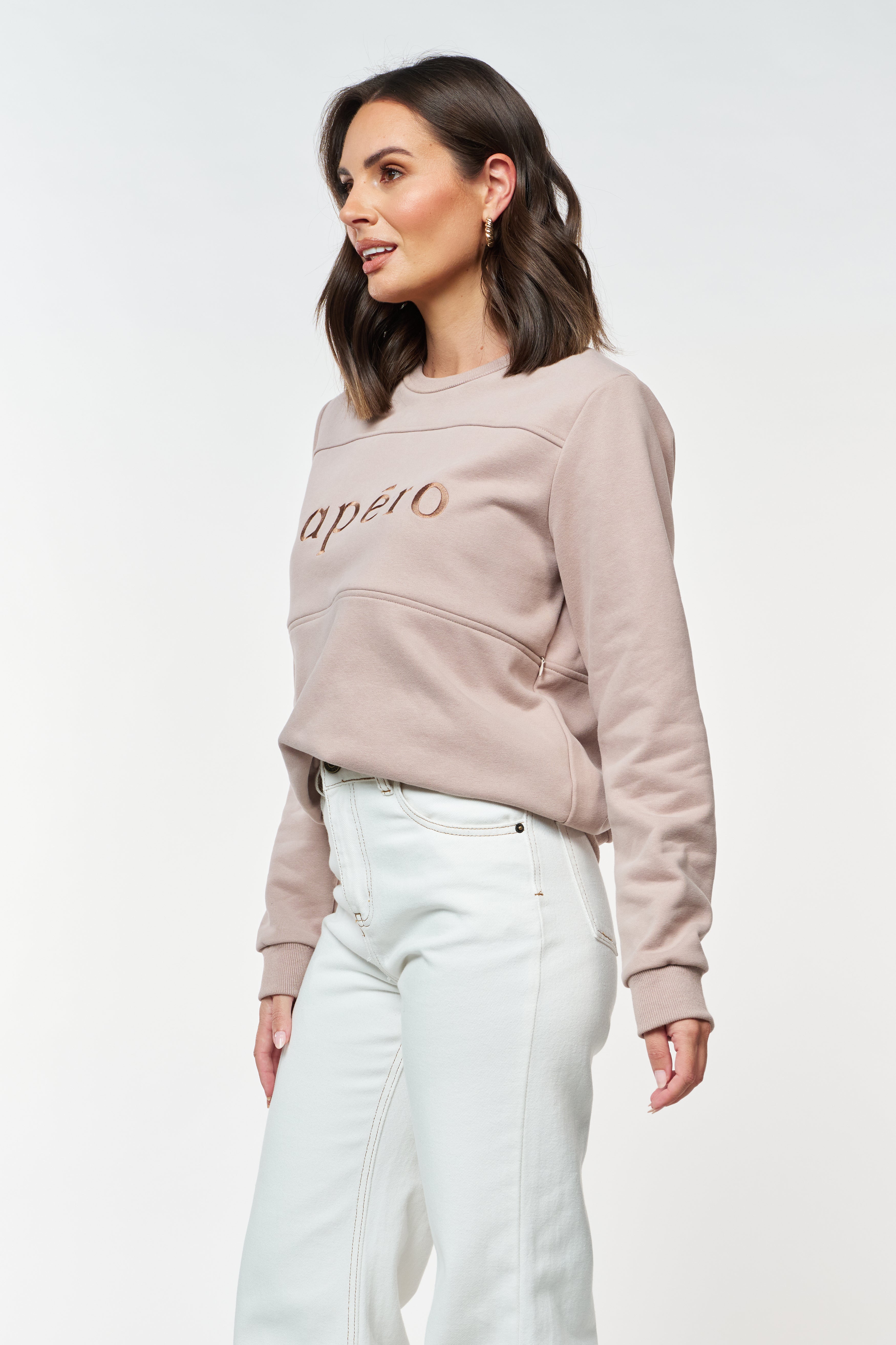 Light Pink Breastfeeding Friendly Jumper Apero Label