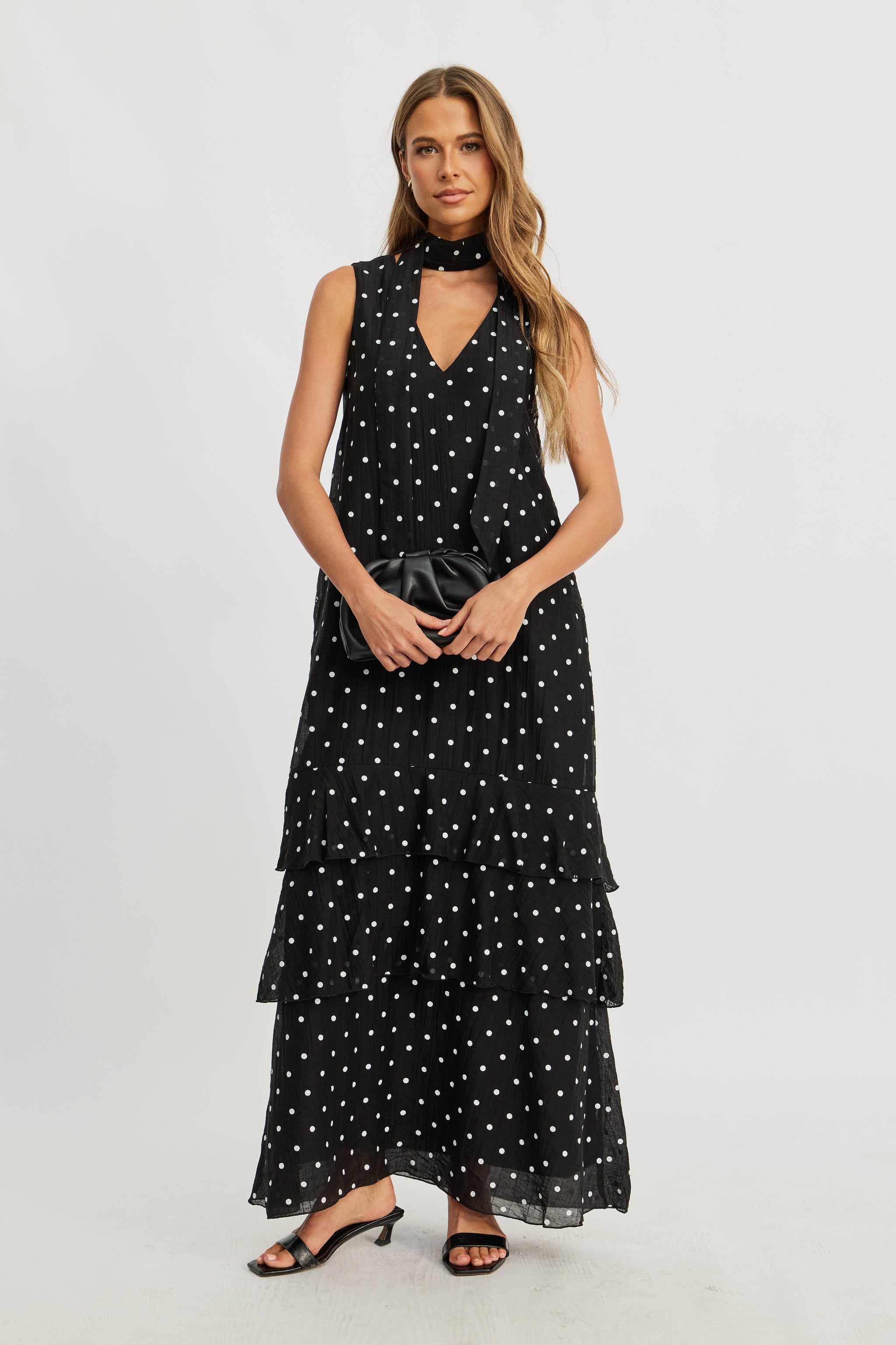 fitted lace wedding dress Polka-dot maternity eventwear dress – Apero Label