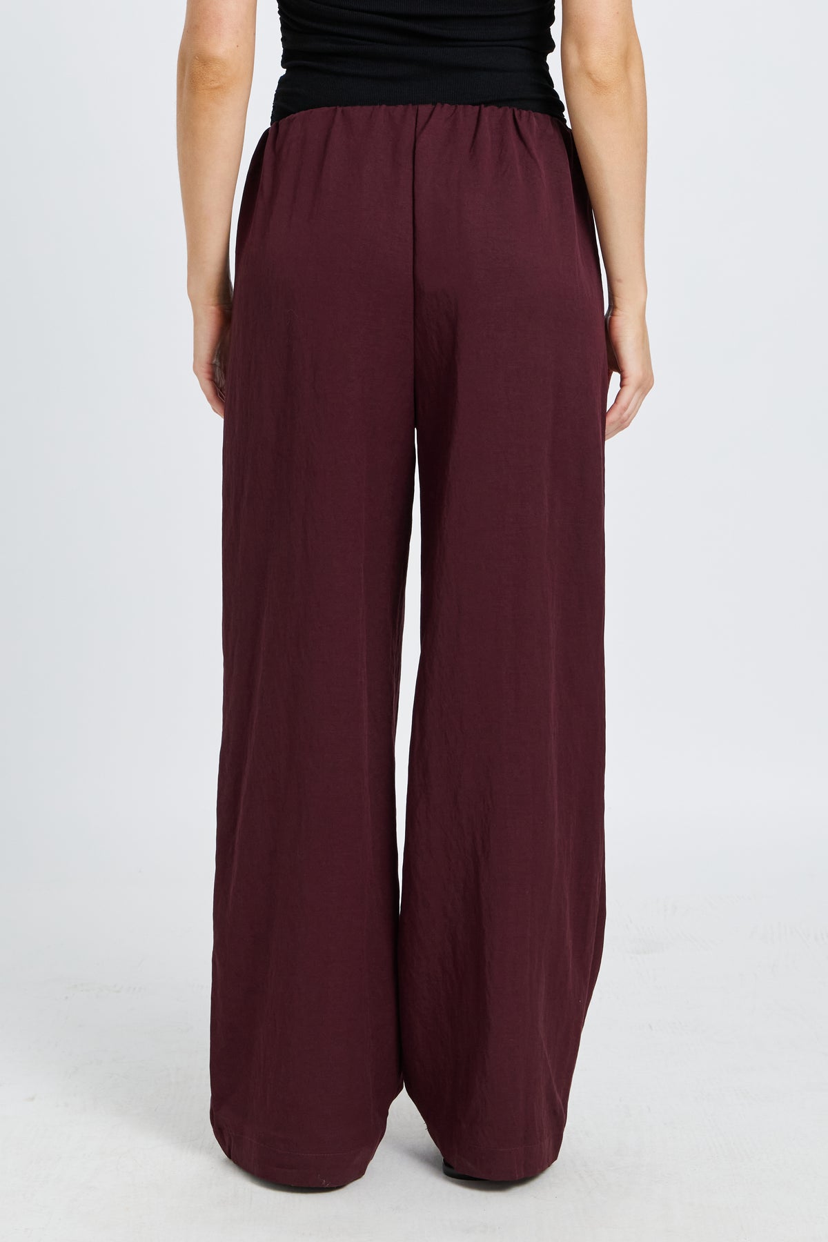 Connie Wide Leg Pant - Burgundy