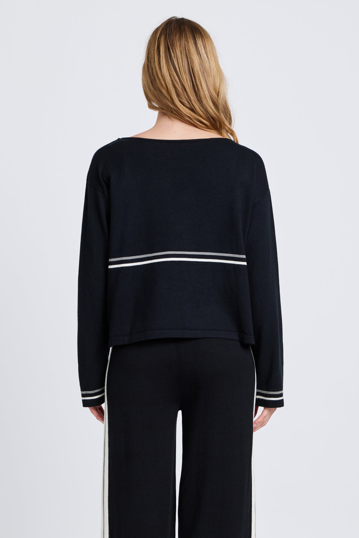 Axel Long Sleeve Knit Top - Black
