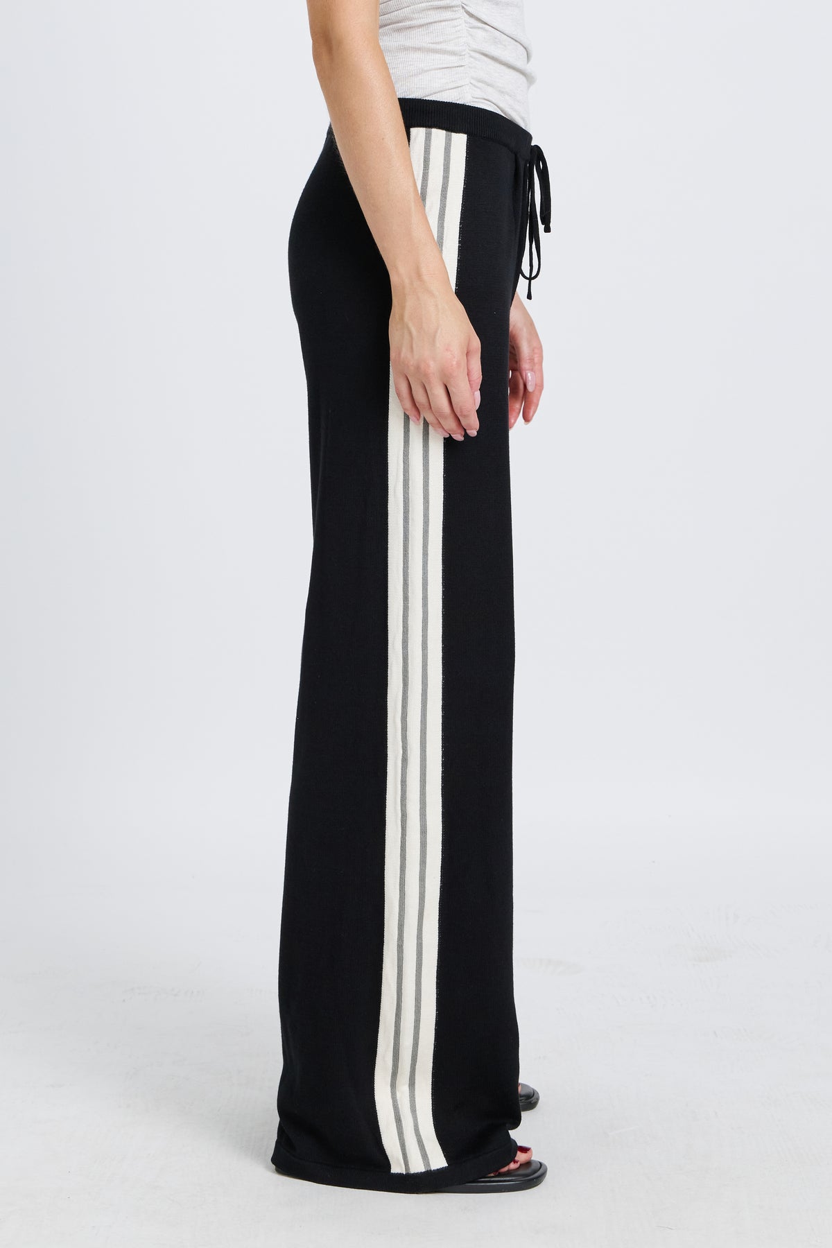 Axel Knit Wide Leg Pants - Black
