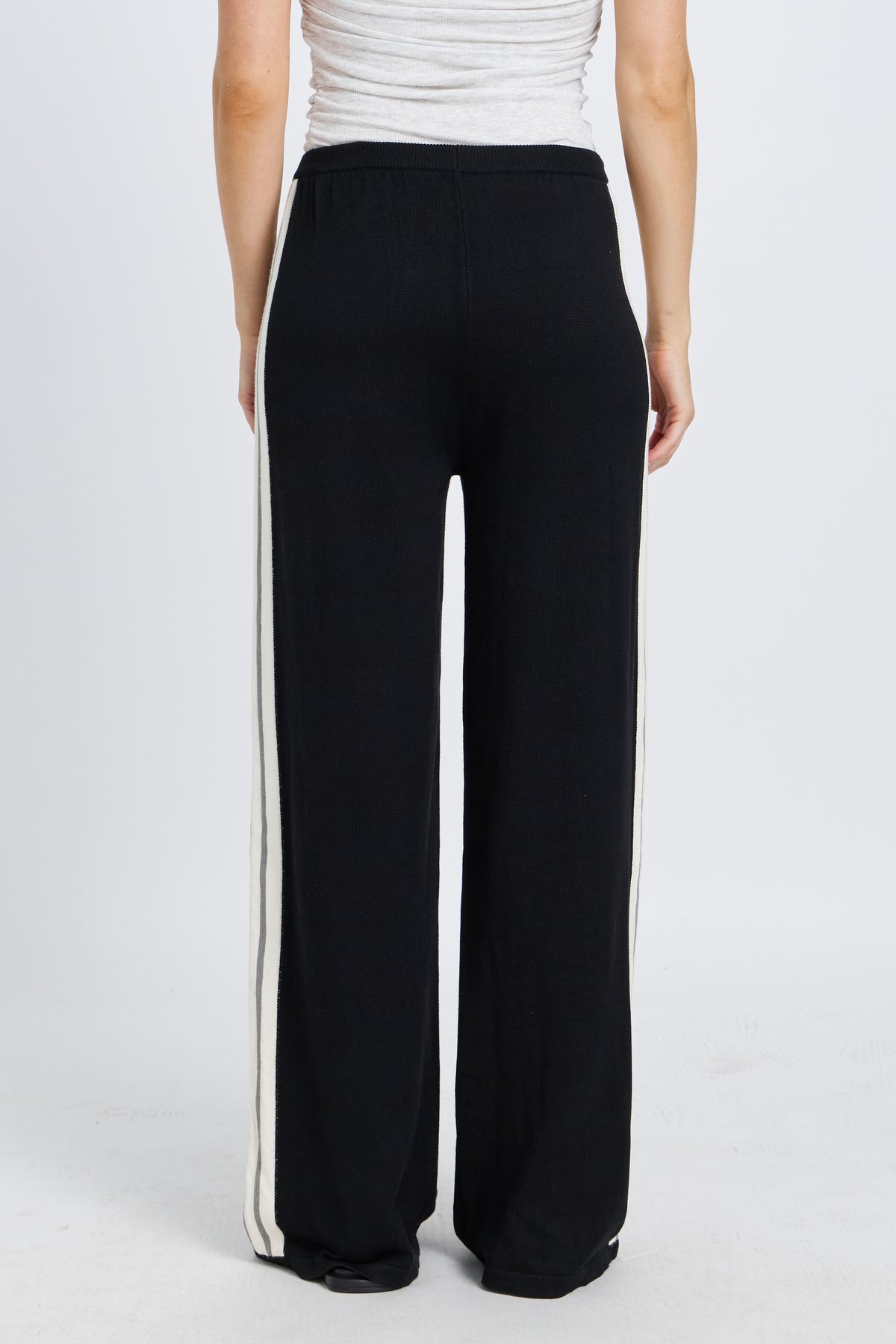 Axel Knit Wide Leg Pants - Black