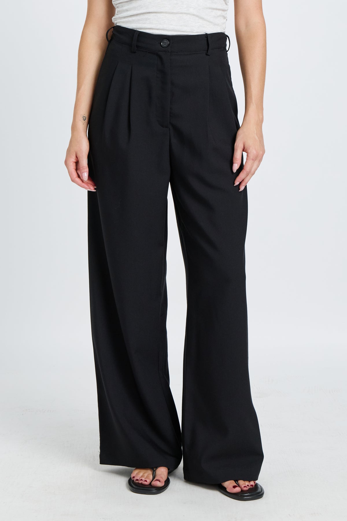 Zadie Adjustable Wide Leg Trouser - Black