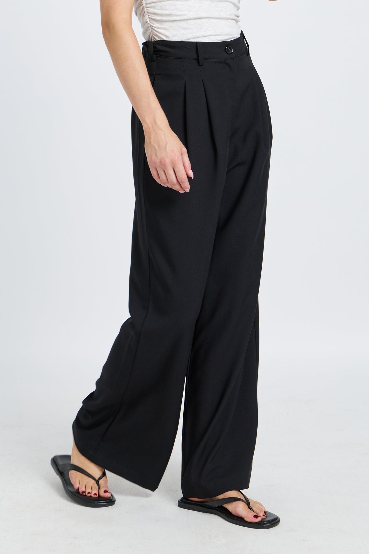Zadie Adjustable Wide Leg Trouser - Black