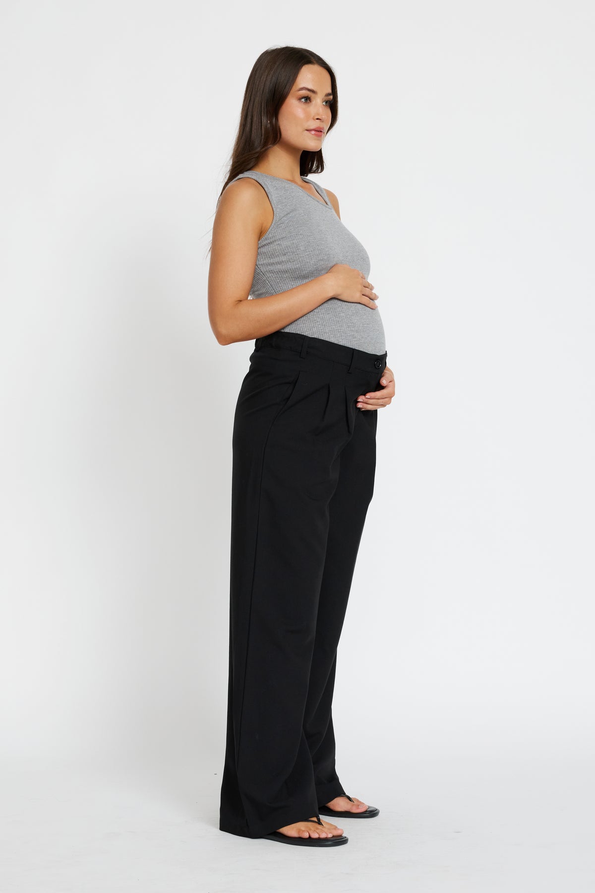 Zadie Adjustable Wide Leg Trouser - Black
