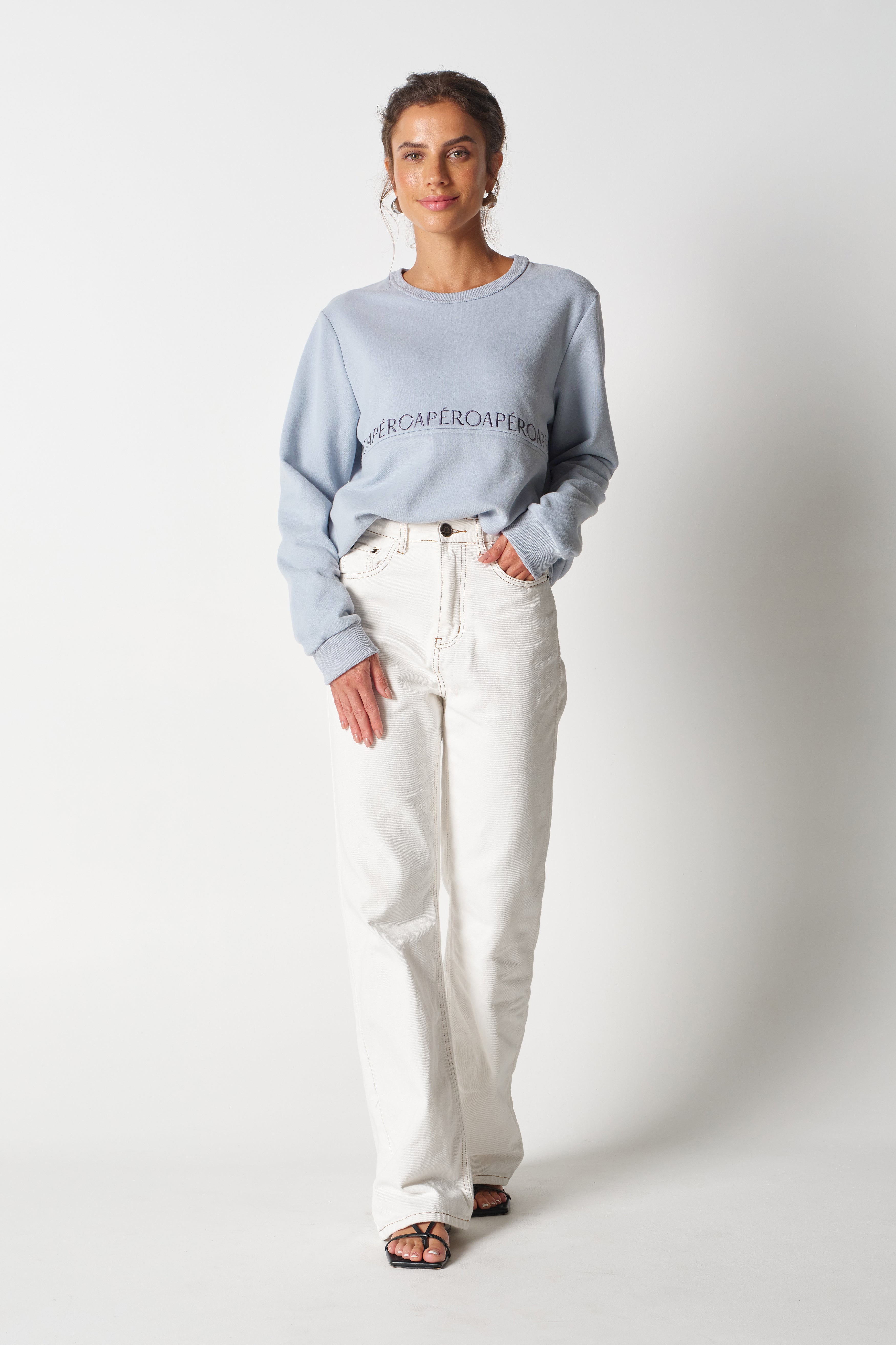 Light Blue Breastfeeding Friendly Jumper Apero Label