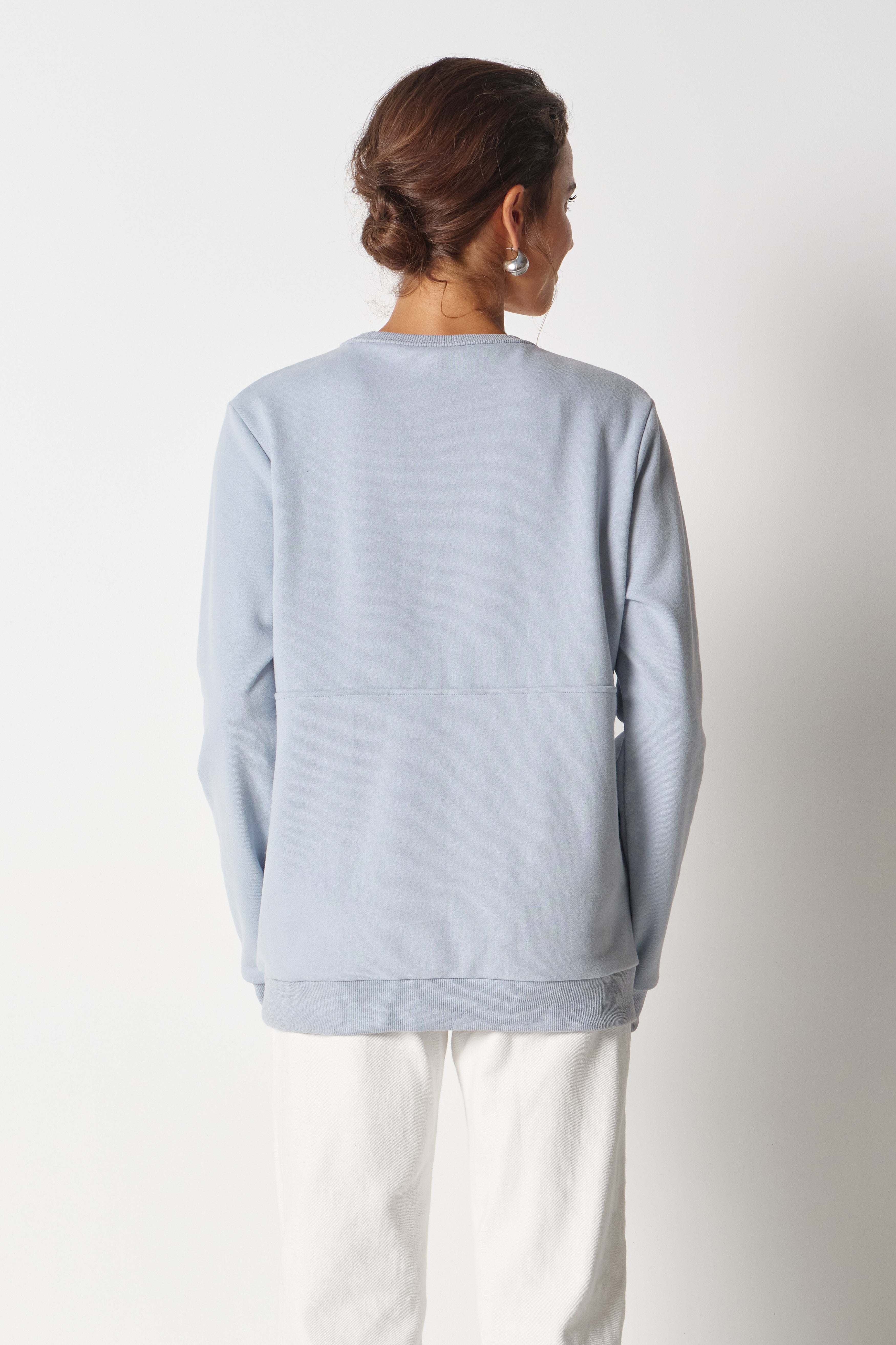 Light Blue Breastfeeding Friendly Jumper Apero Label