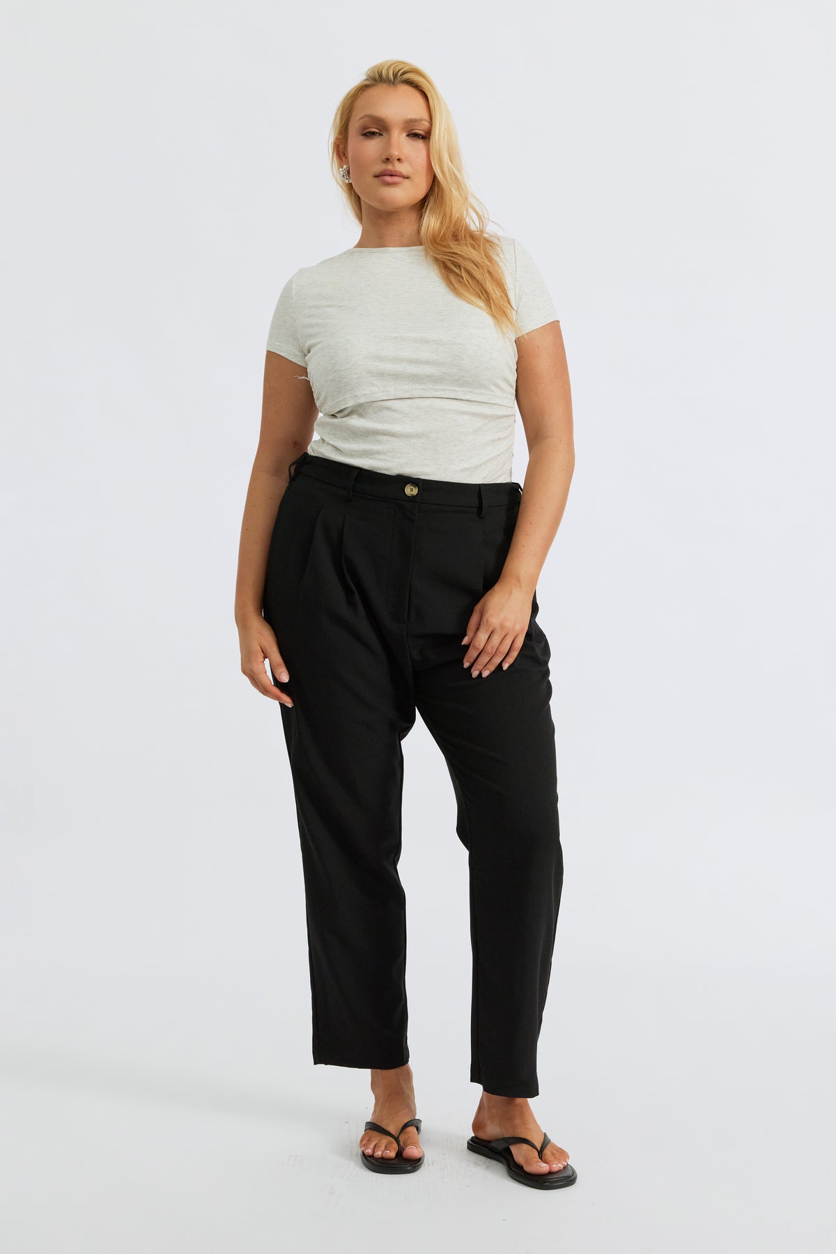 Sadie Adjustable Tailored Trouser - Black