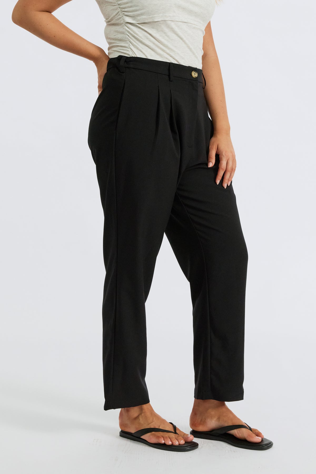 Sadie Adjustable Tailored Trouser - Black