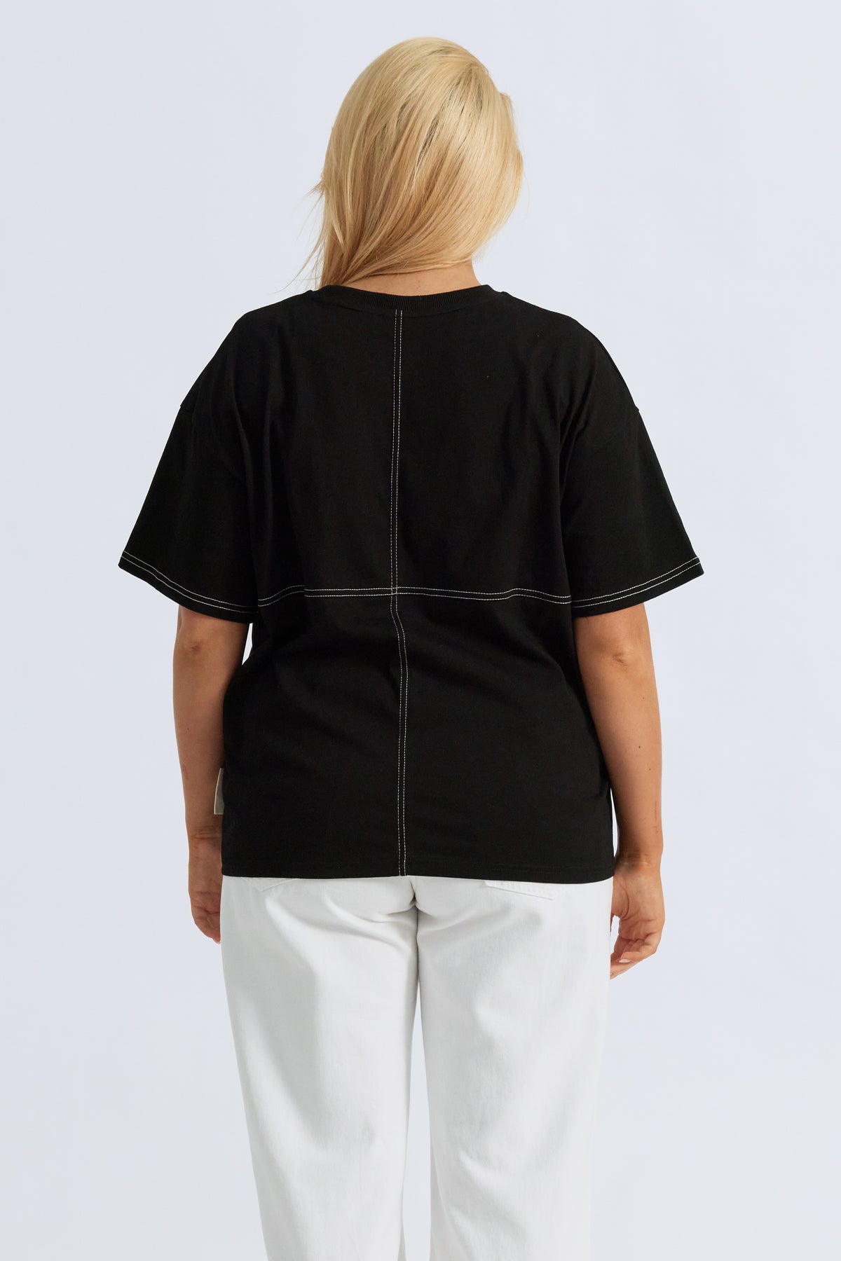 Miro Contrast Panel Tee - Black / White